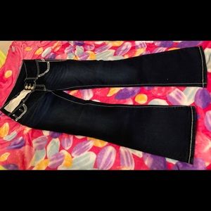 New push up jeans size 9 blue with pockets.
